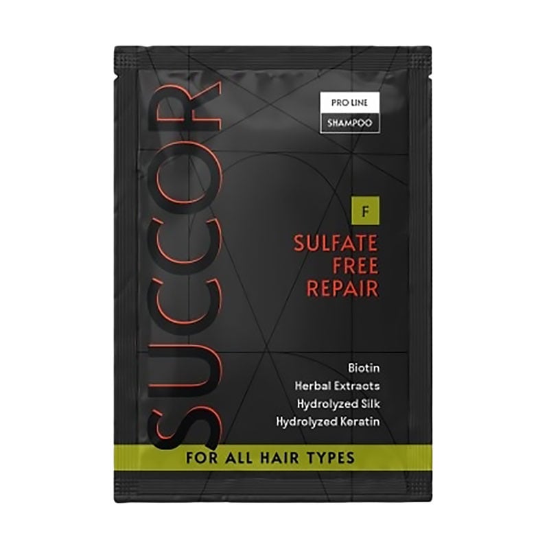 Безсульфатний відновлювальний шампунь Succor Sulfate Free Repair Shampoo для всіх типів волосся, 10 мл